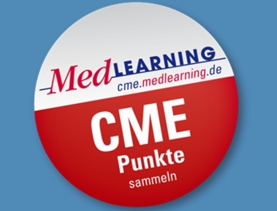Med Learning rot weißer Button
